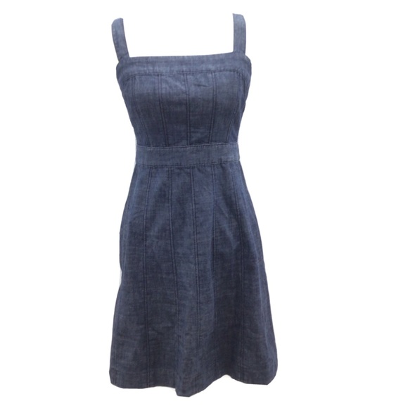 GAP Dresses & Skirts - Sold! Gap Sleeveless Apron Denim Dress 4